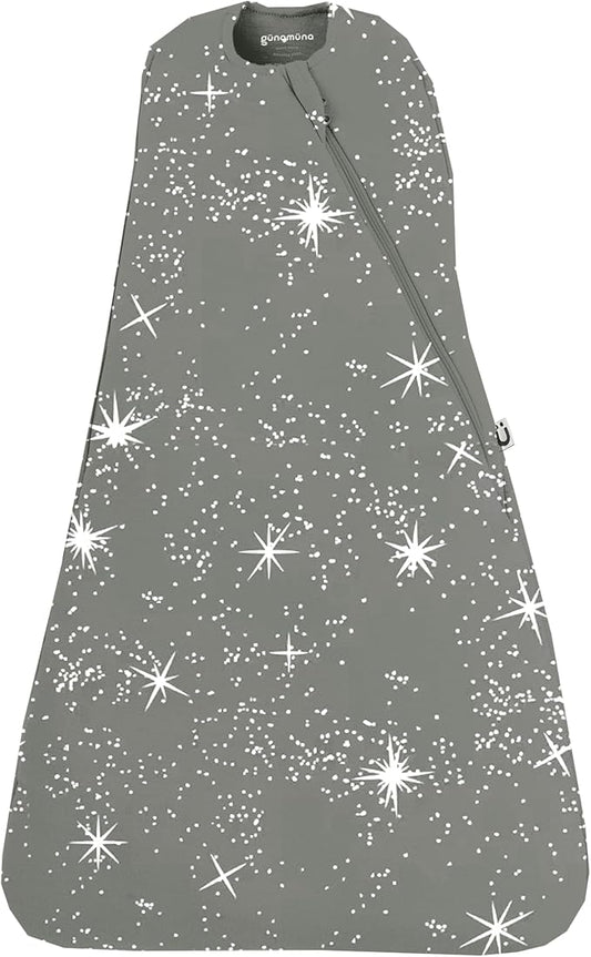 GUNAMUNA Swaddle Wrap for Newborns – Arms In or Out, Easy Diaper Changes with WONDERZiP, Soft Sleep Sack, 1.0 TOG