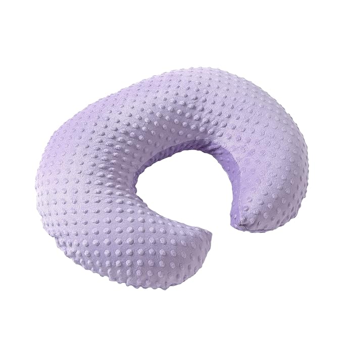 Nursing Pillow and Positioner with Cover for Breastfeeding and Bottle Feeding, Propping Baby, Tummy Time, Baby Sitting Support, Awake-Time Support (Orchid, 22" x 17.7" x 5.9")