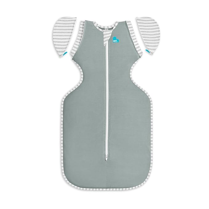 Love to Dream Swaddle Up Transition Swaddle, Patented Zip-Off Wings, Gently Help Baby Transition from Being Swaddled to Arms Free When Showing Signs of Rolling, 1.0 TOG, 13-19 lbs, Deep Olive