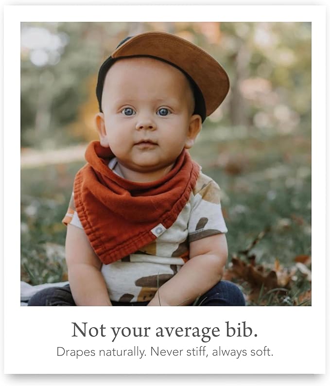 Kishu Baby Indi Organic Baby Bandana Bibs – Fairtrade 4-Way Reversible Drool Bibs for Boys & Girls – Unisex (Set of 5)