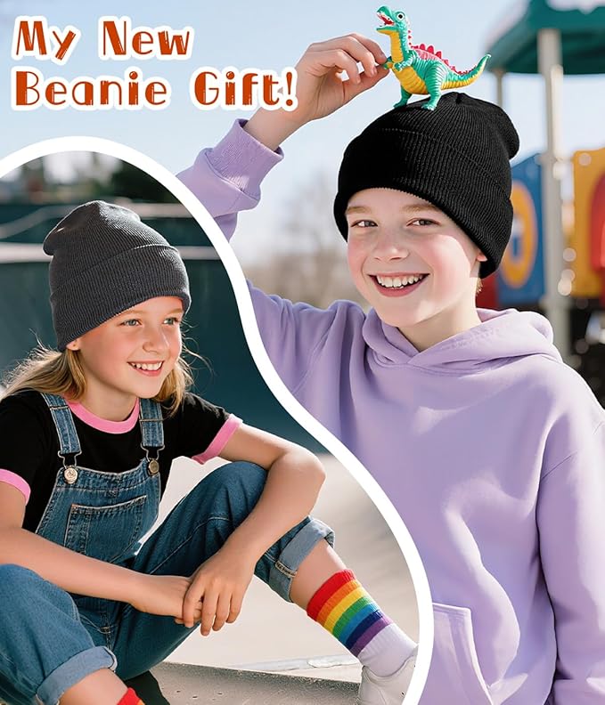 Rosoz Toddler Beanie Boys Girls Baby Knit Warm Beanies Kids Children Winter hat Caps