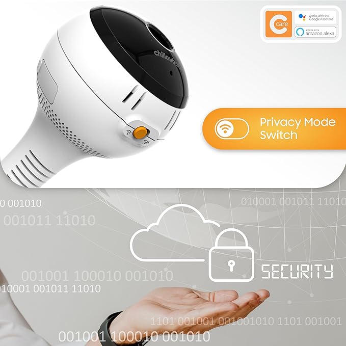 CHILLAX Giraffe Pro Portable Baby Monitor–Video Baby Monitor for Travel with Battery Base Stand,HD 1080p Camera and 5”Screen, Privacy Protection WiFi ON-Off Switch, Gooseneck Design, Night Vision