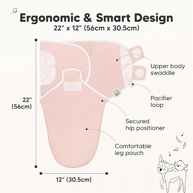 KeaBabies 3-Pack Organic Baby Swaddle Sleep Sacks - Swaddles for Newborns, Infant 0-3 Months, Baby Girls, Boys, Soft & Snug Newborn Sleep Sack, Nursery Swaddling Blankets (Daffodil)