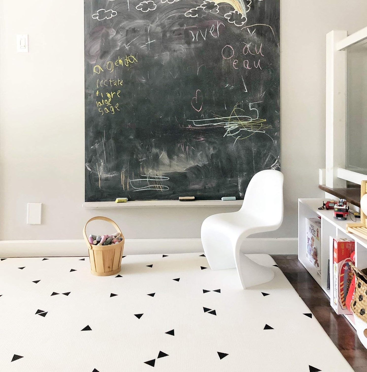 LITTLE Bot Ofie Mat, Soft Reversible Foam Baby Play Floor mat, Waterproof, 6.5 ft x 4.5 ft, Durable and Non-Toxic (Zen line, Large)