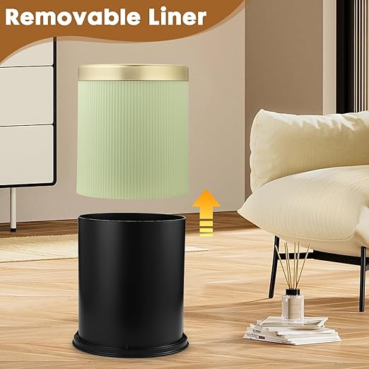 Smart Touchless Bathroom Trash Can, 2.8 Gallon Automatic Motion Sensor Rubbish Can with Lid Electric Small Garbage Bin for Kitchen, Office, Toilet, Bedroom -Green