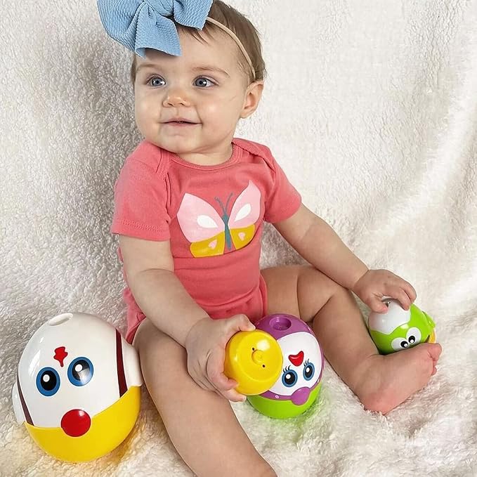 Easter Egg Toys for Toddler, 8 Pcs Nesting & Stacking Chicks Matching Toys, Plastic Eggs Fillable, Easter Basket Stuffers, Gift for Unisex 18 months+