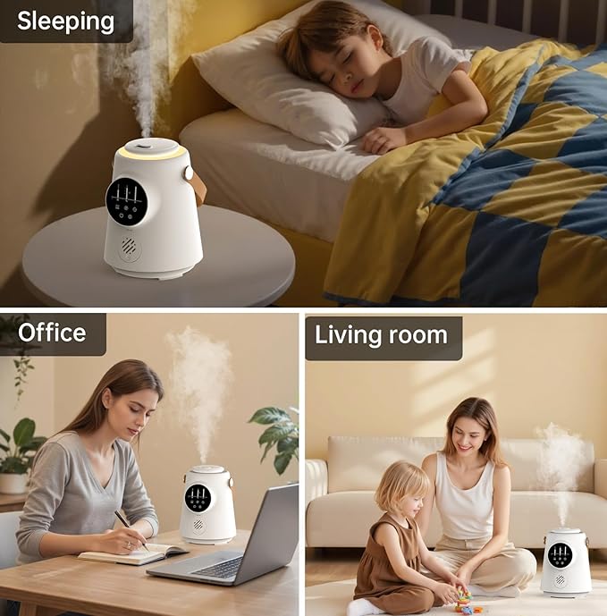 YOGIN Baby Humidifier for Bedroom Nursery – 2.5L Ultrasonic Cool Mist, Ultra-Quiet & Safe for Sleep, Auto Shut-Off, Adjustable Mist, Easy Clean, BPA-Free, for Baby and Kids Room