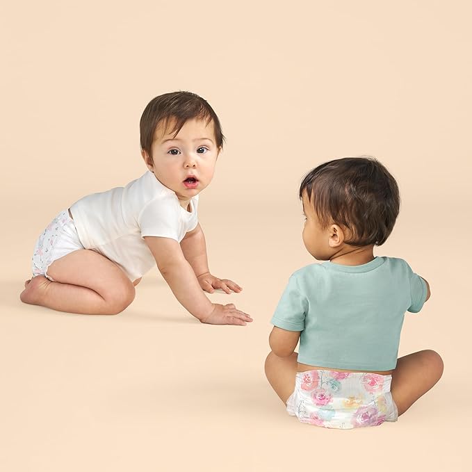 The Honest Company Clean Conscious Diapers for Delicate Skin, Up to 100% Leakproof Hypoallergenic Fragrance-Free Baby Diapers, Girl Prints, Club Box, Size 2 (12–18 lbs), 72 Count (Prints May Vary)