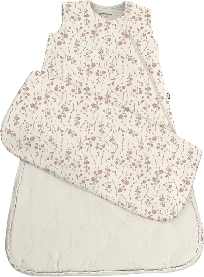 GUNAMUNA günamüna Unisex Baby, Toddler Wearable Blanket, Sleeping Bag Bamboo Rayon, Sleep Sack with Diaper Zipper, 1.0 TOG