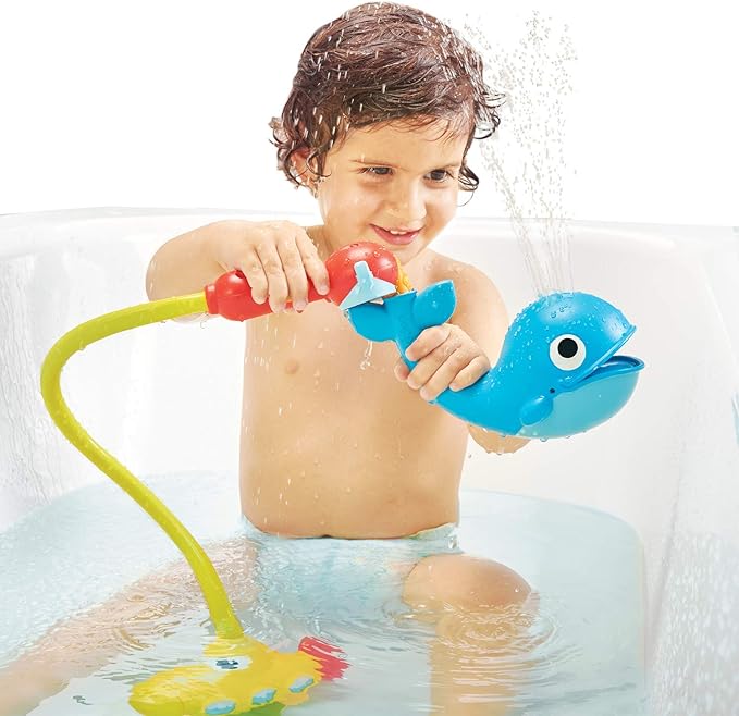 Yookidoo Baby Bath Toy (Ages 1-3)- Submarine Spray Whale With Hand Pump and Hose - Mold Free Battery Operated Toddler Water Toy with Easy to Grip Hand Shower- Make Bath Time Magical For Infants & Baby