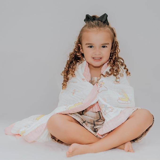 100% Cotton Muslin Baby Blanket | Soft & Breathable 6-Layer Swaddle & Receiving Blanket | Lightweight Quilt for Newborns, Infants & Toddlers | Gender-Neutral (Llama Love)