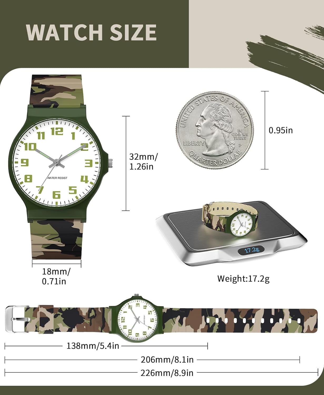 Kids Analog Watch Boys Girls, 30M Waterproof, Sports Watch for Boys, Easy to Read Children's Thin Dial Wrist Watches with Soft Band, for Ages 5-15 Kids Great Birthday Gifts Christmas Day