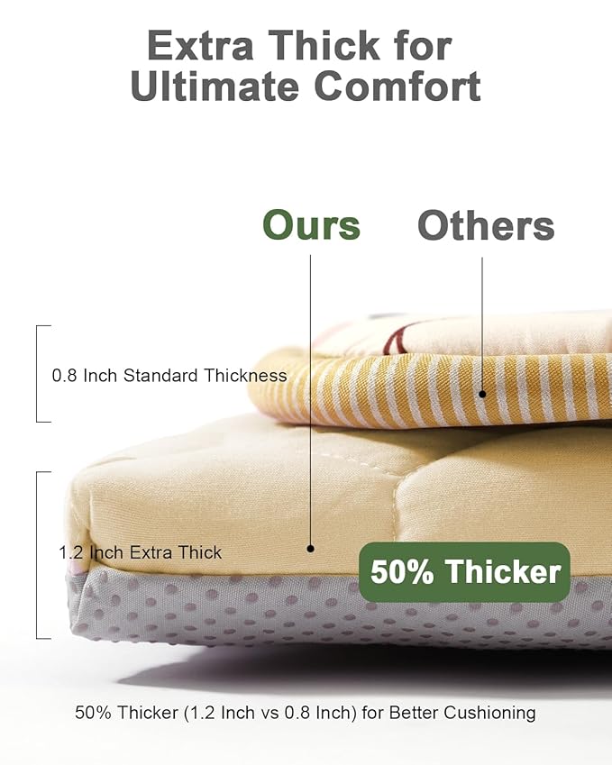 Premium Foam Baby Play Mat 71" x 59" with Removable Cover, Extra Thick Padding Playpen Mat, Non-Slip Floor Mat, Stylish & Easy to Clean for Crawling Baby, Infants & Toddlers, Beige