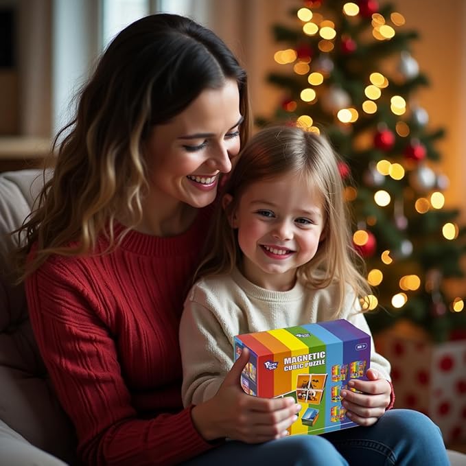 Magnetic Blocks for Toddler Toys, 6 Packs Total 24 PCS in 36 Patterns, Pack of 6 Random Themed Puzzles Bundle, Sensory Montessori STEM Travel Toys for Kids