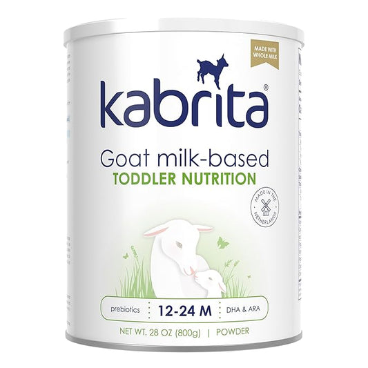 Kabrita Goat Milk-Based Toddler Nutrition Drink, 12–24 Months, Gentle & Easy to Digest, Clean Label Project Certified, Supports Gut Health, Immunity & Brain Development 28oz