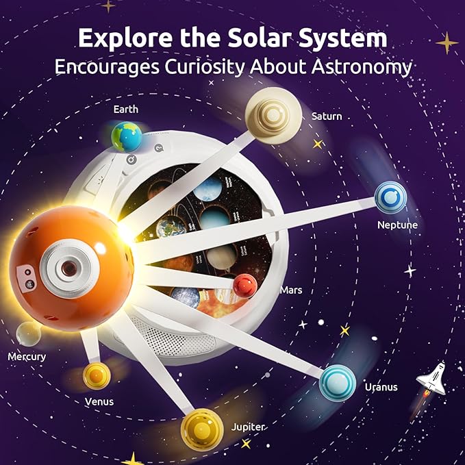 Science Can Solar System for Kids, Interactive Talking Solar System Model, STEM Planetarium Projector with 8 Planets, Space Toys Gift for Age 6-12 Boys & Girls, Classroom & Home Astronomy Learning