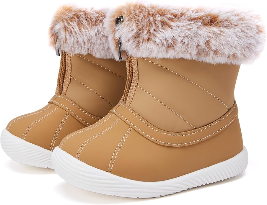 BMCiTYBM Baby Boy Girl Snow Boots Waterproof Winter Warm Booties Nonslip Lightweight Outdoor Shoes for First Walkers 6 9 12 18 24 Months(Infant/Toddler)