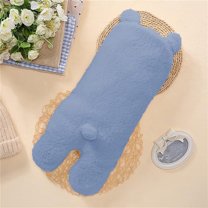 Baby Swaddle Blanket Boys Girls Cute Bear Plush Essential Receiving Blanket Ultra-Soft Newborn Registry Sleeping Wraps for Infant 0-6 Months - Blue