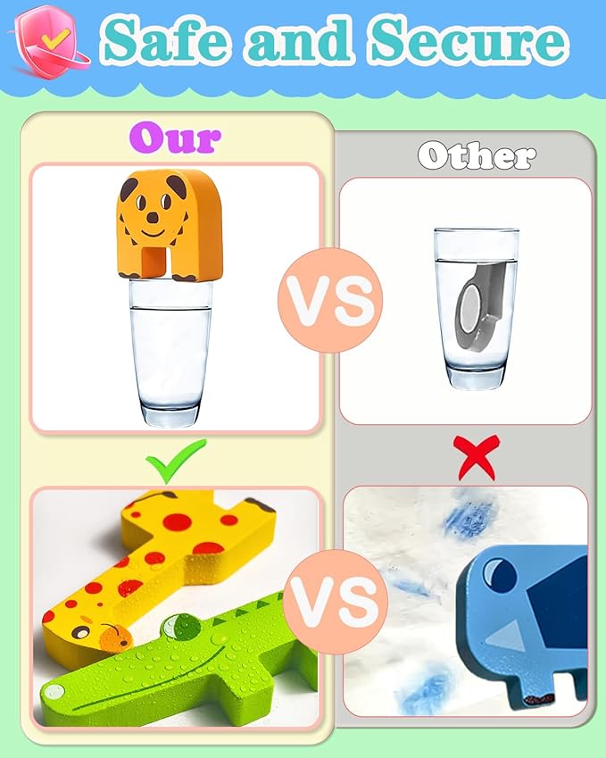 Montessori Toys for 1 2 3 4 Year Old Boys Girls, Toddler Toys Age 2-4, 10 Pack Wooden Animal Blocks Sorting & Stacking Education Toddler Puzzles Toy,1 2 3 4 Year Old Girl Boy Birthday Gifts