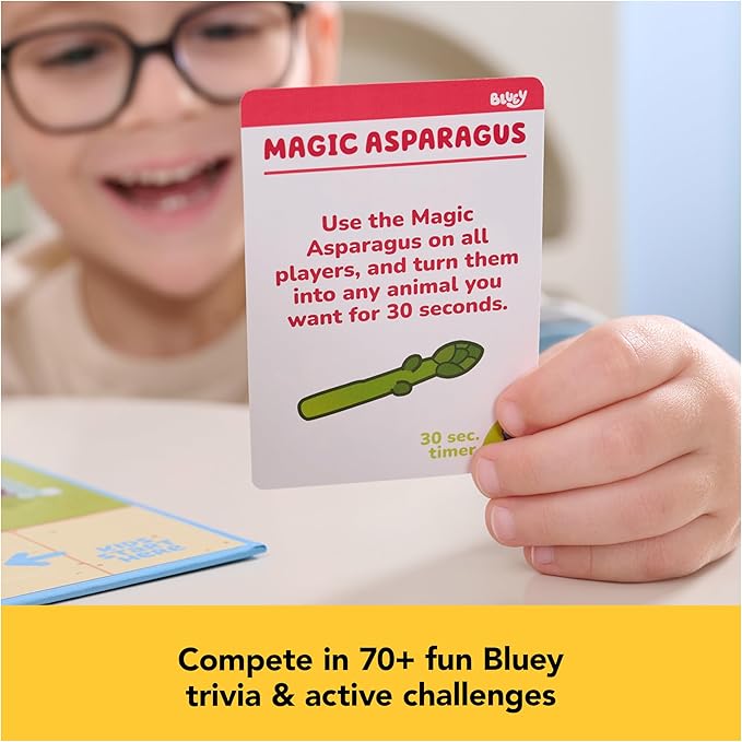 Spin Master Games, Bluey Beat The Parents, Head-to-Head Trivia & Fun Family Game Night Challenges, Easy Play, Bluey Toys, Kids & Family, 2-6 Players, for Ages 5 & Up