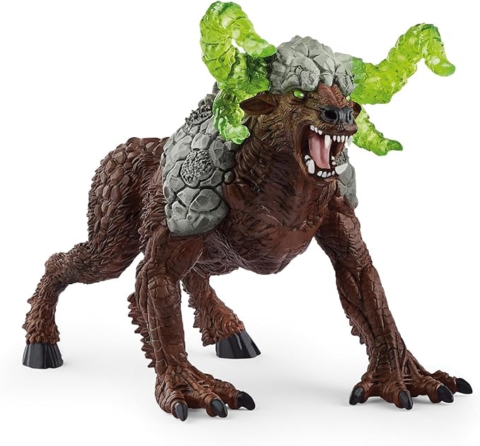 Schleich Eldrador Creatures - 5 PC Fantasy Creature Set - Ice Wolf, Lava Hound, Rock Beast and Sword Figure Playset - Animal Monster Figurines for Boys and Girls - Durable Fun Toys for Kids Ages 7+