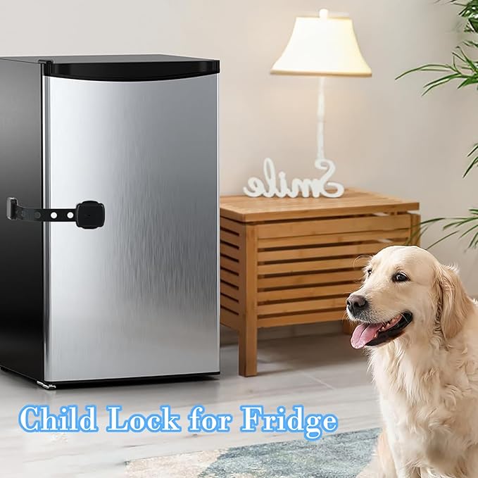 Fursafe&Q Cabinet Locks Baby Proofing, Baby Drawer Safety Locks -Adhesive Child Safety Lock Straps Adjustable Door Latch for Fridge Toilet Oven No Drill Furniture Kitchen Lock