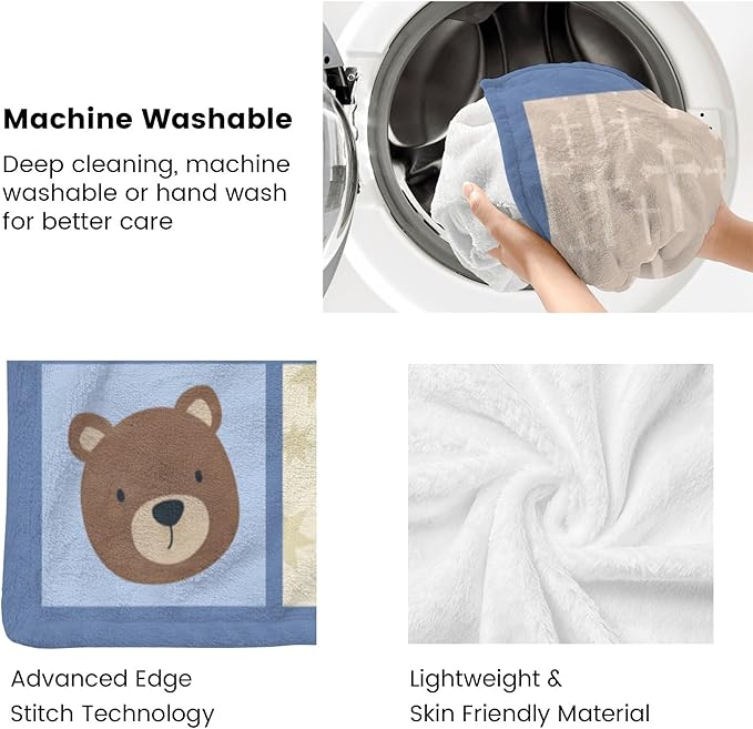 Personalized Baby Blankets with Name Christian Gift for Baby Plush Baptism Blanket Scripture Quote Swaddle Bible Verse Blanket for Newborn Birthday Christmas Christening Godchild Gift