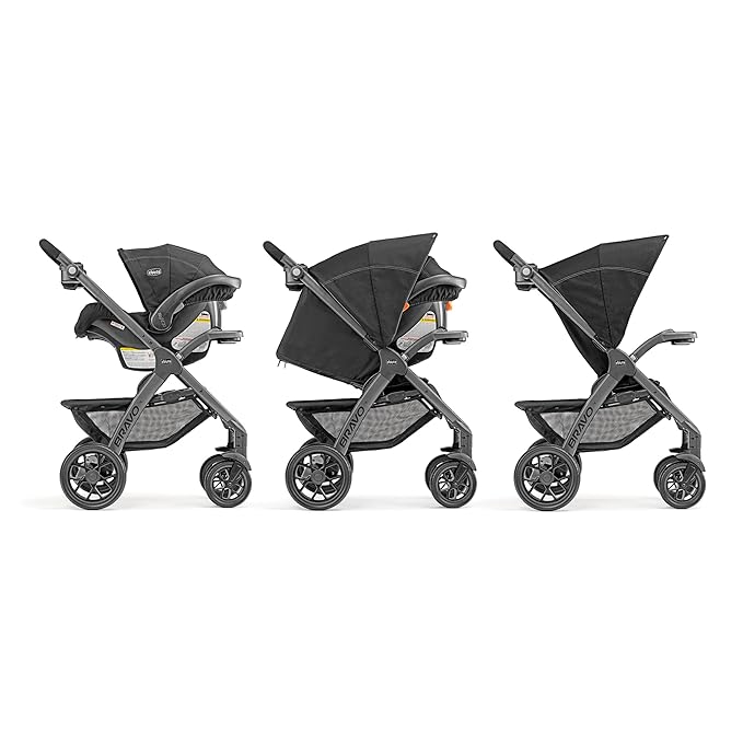 Chicco Bravo Sport Trio Travel System - Iron | Black
