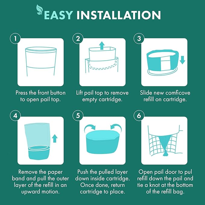 8 Pack Adult Diaper Liner Refills, Compatible with Janibell Akord 280 Slim Model, Adult Diaper System to Eliminate Waste, Odor Resistant by Comficove