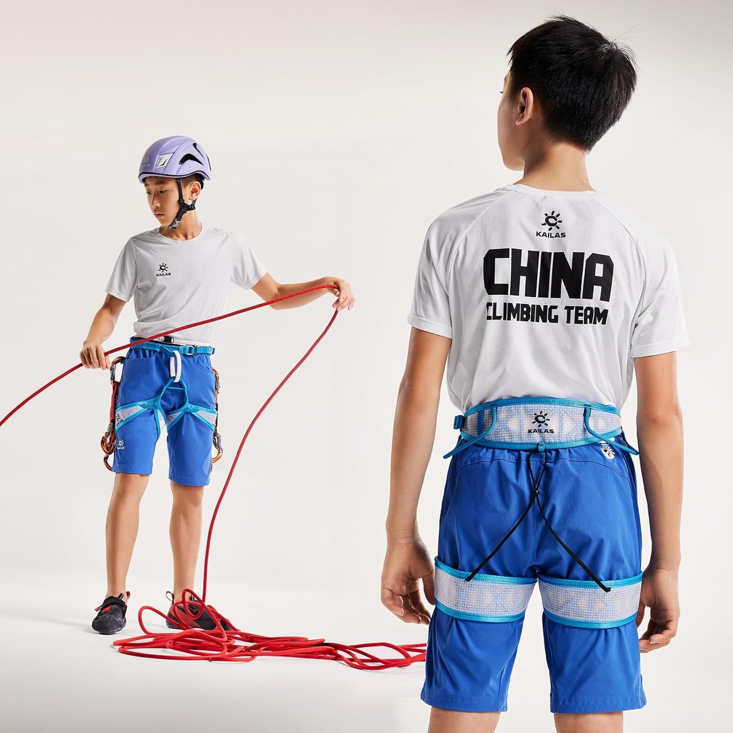 KAILAS Kids Rock Climbing Harness Child Safety Belt Climbing Gear Adjustable Lightweight Indoor Gyms Beginners Youth