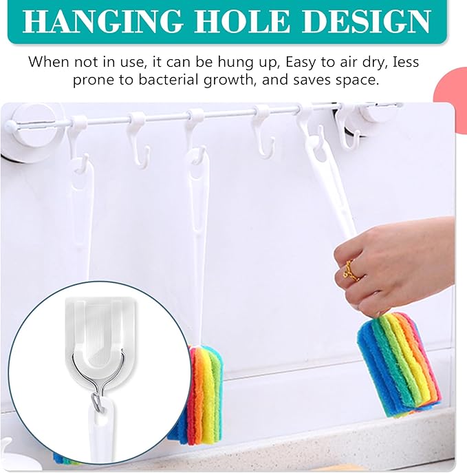 Bottle Brush with Straw 4PCS Sponge Cleaning Long Handle Scouring Pad Scrub for Kitchen Clean Baby Bottle Glasses Mugs Cups (1PCS+Straw Brush 4PCS)