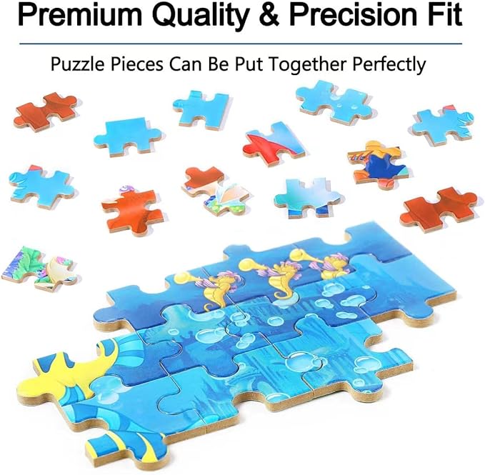 LELEMON Pretty Puzzles for Kids Ages 4-6,100 Piece Puzzles for Kids Ages 4-8,Educational Jigsaw Puzzles in a Metal Box,Childrens 100 Piece Puzzle Games Puzzle Toys for Girls and Boys