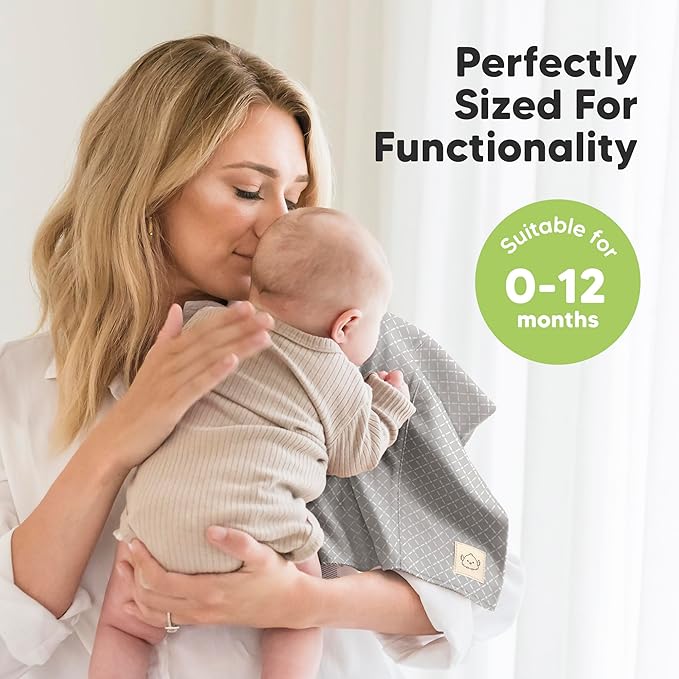 Organic Burp Cloths Baby Boy, Girl - 6-Pack Large Cotton Burping Cloths for Babies, Spit Up Rags, Super Absorbent, Ultra Soft Newborn Rag, Gender Neutral, Machine Washable, Durable (Nordic)