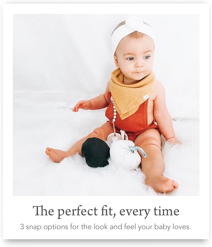 Kishu Baby Indi Organic Baby Bandana Bibs – Fairtrade 4-Way Reversible Drool Bibs for Boys & Girls – Unisex (Set of 5)