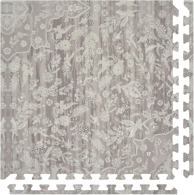 House of Noa Baby Play Mat – 4x6 Emile Grey – Set of 6 Tiles – Cushioned EVA Foam Play Mat for Floor, Soft Interlocking Baby Crawling Mats for Hard Floors