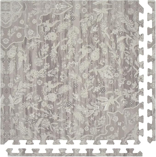 House of Noa Baby Play Mat – 4x6 Emile Grey – Set of 6 Tiles – Cushioned EVA Foam Play Mat for Floor, Soft Interlocking Baby Crawling Mats for Hard Floors