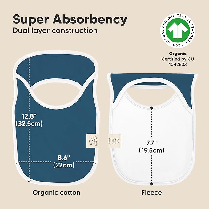 8-Pack Baby Bibs for Boys, Girls - Pullover Bibs for Drooling Teething Baby Girl & Boy Toddler, Newborn, Soft & Absorbent, Cute Colors, Large Torso Coverage Keep Infant Clean & Dry (Crossroads)