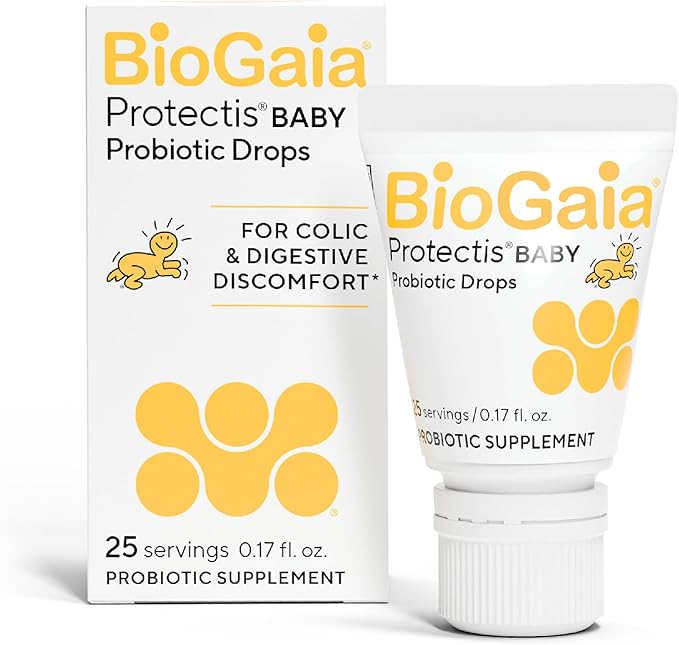 BioGaia Protectis Baby Probiotic Drops | Baby Essentials for Colic & Gas Relief | Safe for Newborns | Ease Crying, Fussing, Colic, Gas, Spit-ups & Constipation | No Dairy, Soy & Gluten | 5mL