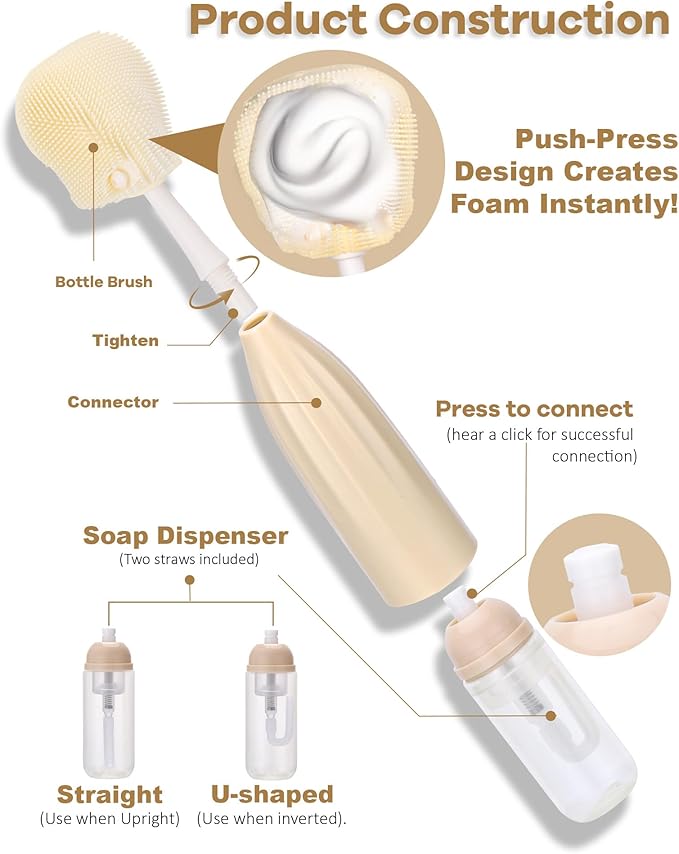 XANGNIER Water Bottle Cleaner Brush Set