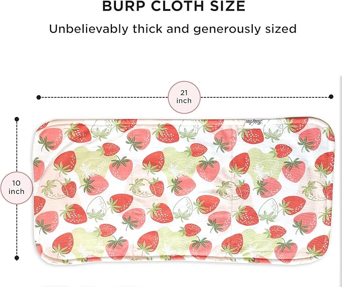 5-Pack Organic Cotton Burp Cloths – Large, Ultra-Soft 3-Layer Towels for Burping, Shoulder & Hand Use, Highly Absorbent