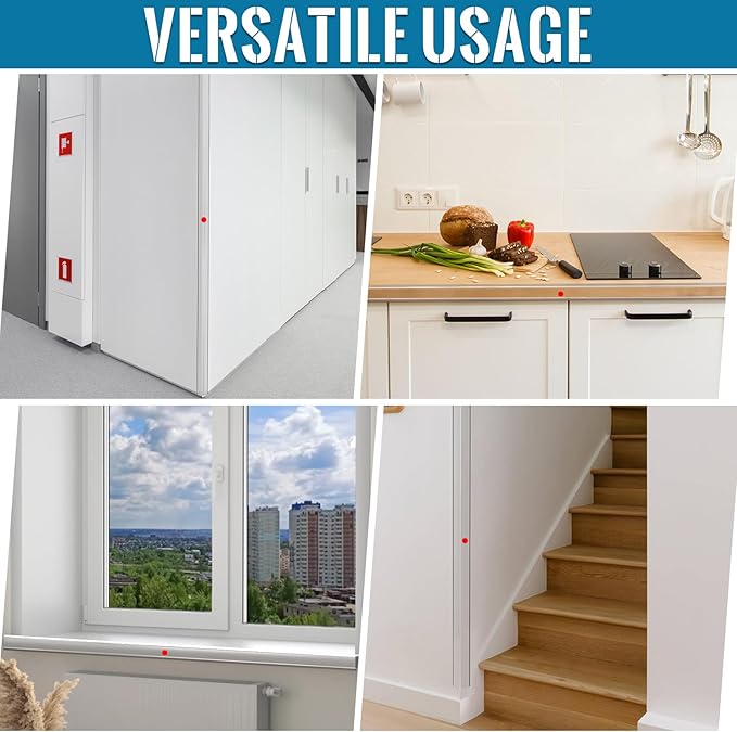 6 PCS Clear Self-Adhesive Wall Corner Protectors Edge Guards for Baby, Furniture, Doors, Tables, Protecting Sharp Edges (100x3cm/39.4x1.18in)