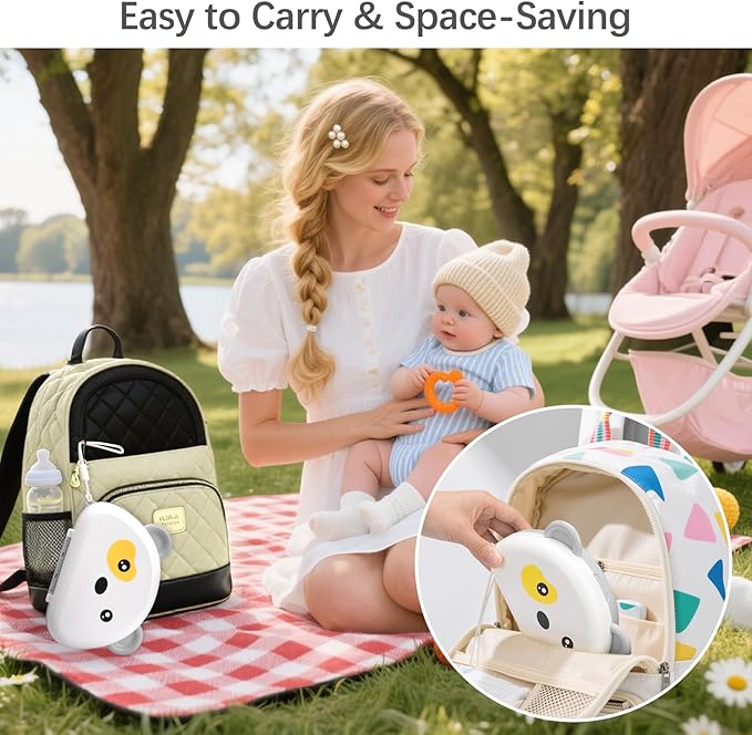 Baby Bottle Brush Set - 7 in1 Travel Bottle Cleaner Kit with Silicone Brush, Nipple Brush, Straw Brush, Bottle Drying Rack, Soap Dispenser, Storage Box, Baby Travel Essential Gift for Parents (Grey)