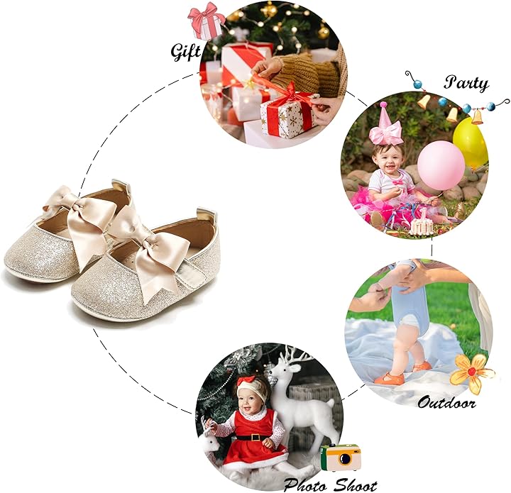 Soft Sole Baby Shoes - Infant Baby Walking Shoes Moccasins Rubber Sole Crib Shoes