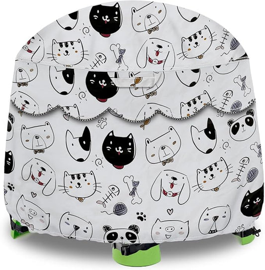 Kids Water Table Cover Fit Little Tikes Fish 'n Splash Water Table, Waterproof Dust Proof Outdoor Toys -Cover only,34"Dx20"H (Pets)