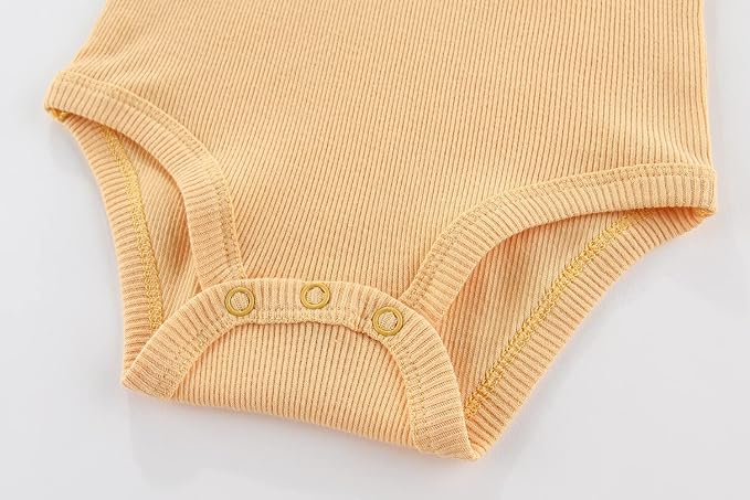 Kiddiezoom Newborn Baby Unisex Cotton One-Piece Bodysuits Baby Gift 5-Pack Baby Clothes