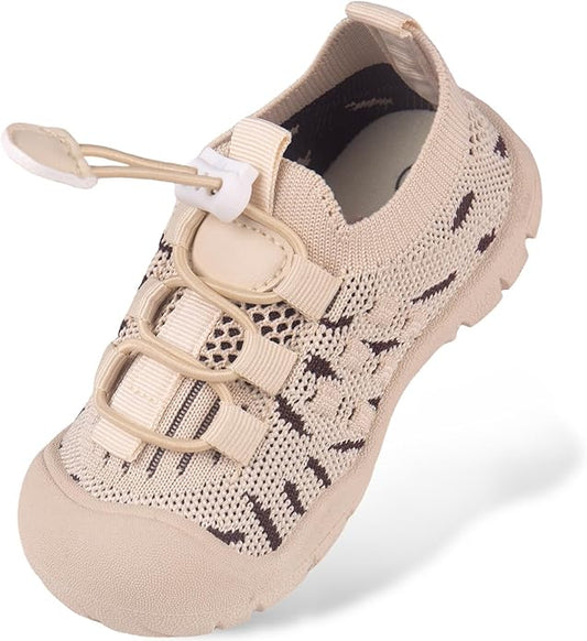 Baby First-Walking Shoes 1-4 Years Kid Shoes Trainers Toddler Infant Boys Girls Soft Sole Non Slip Cotton Canvas Mesh Breathable Lightweight TPR Material Slip-on Sneakers Outdoor