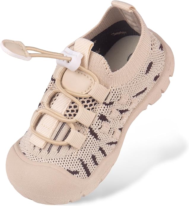 Baby First-Walking Shoes 1-4 Years Kid Shoes Trainers Toddler Infant Boys Girls Soft Sole Non Slip Cotton Canvas Mesh Breathable Lightweight TPR Material Slip-on Sneakers Outdoor