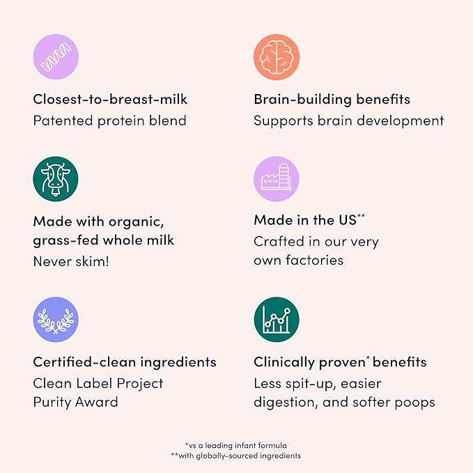 ByHeart Infant Formula Powder for Infants 0-12 Months, Made With Organic Whole Milk, Clean Label Project Certified, Closest-to-Breast Milk Baby Formula Patented Protein Blend, 24 Ounce (Pack of 1)