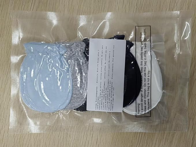 Syhood 6 Pairs Newborn Baby Mittens Cotton No Scratch Infant Gloves Mitten for Baby 0-6 Months Boys Girls