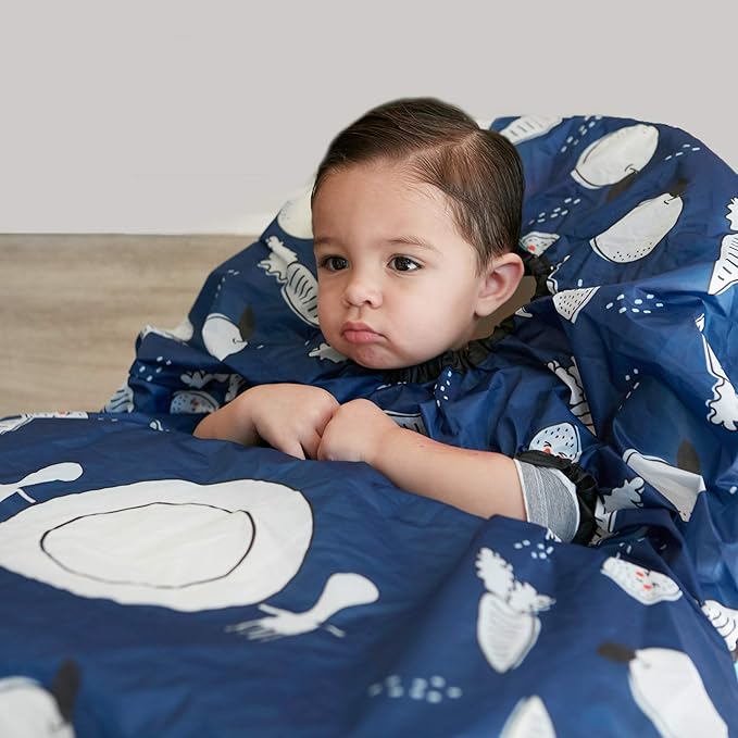 grabease Allover Waterproof Bib for Self-Feeding Infants and Toddlers, Machine Washable, Ages 6-24 Months